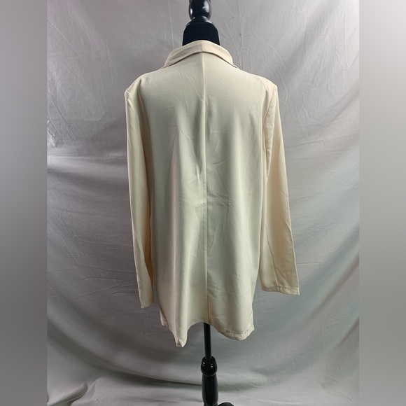 Cream Shawl Collar Blazer - Picture 9 of 9
